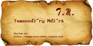 Temesváry Márk névjegykártya
